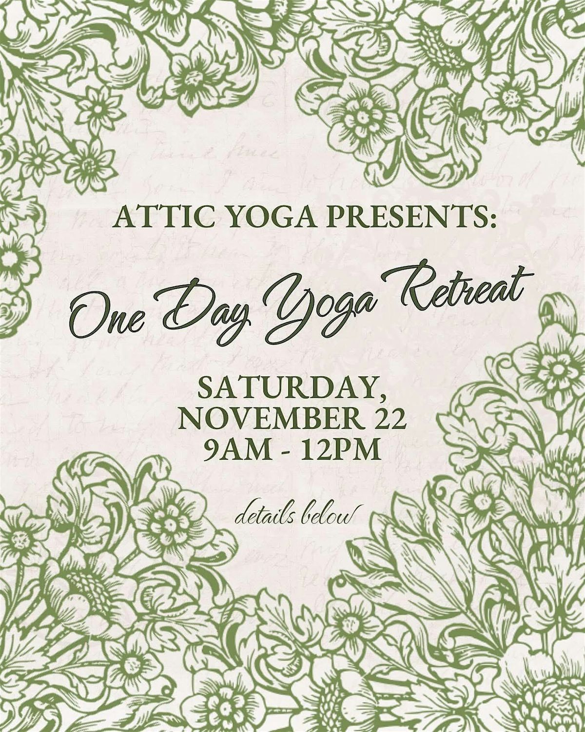 One Day Yoga Retreat at Attic Yoga