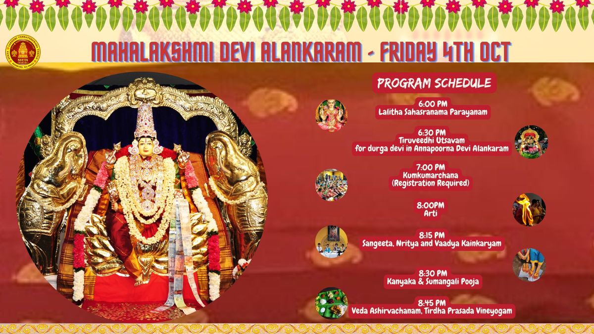 Navaratri Celebrations - Mahalakshmi Devi Alankaram