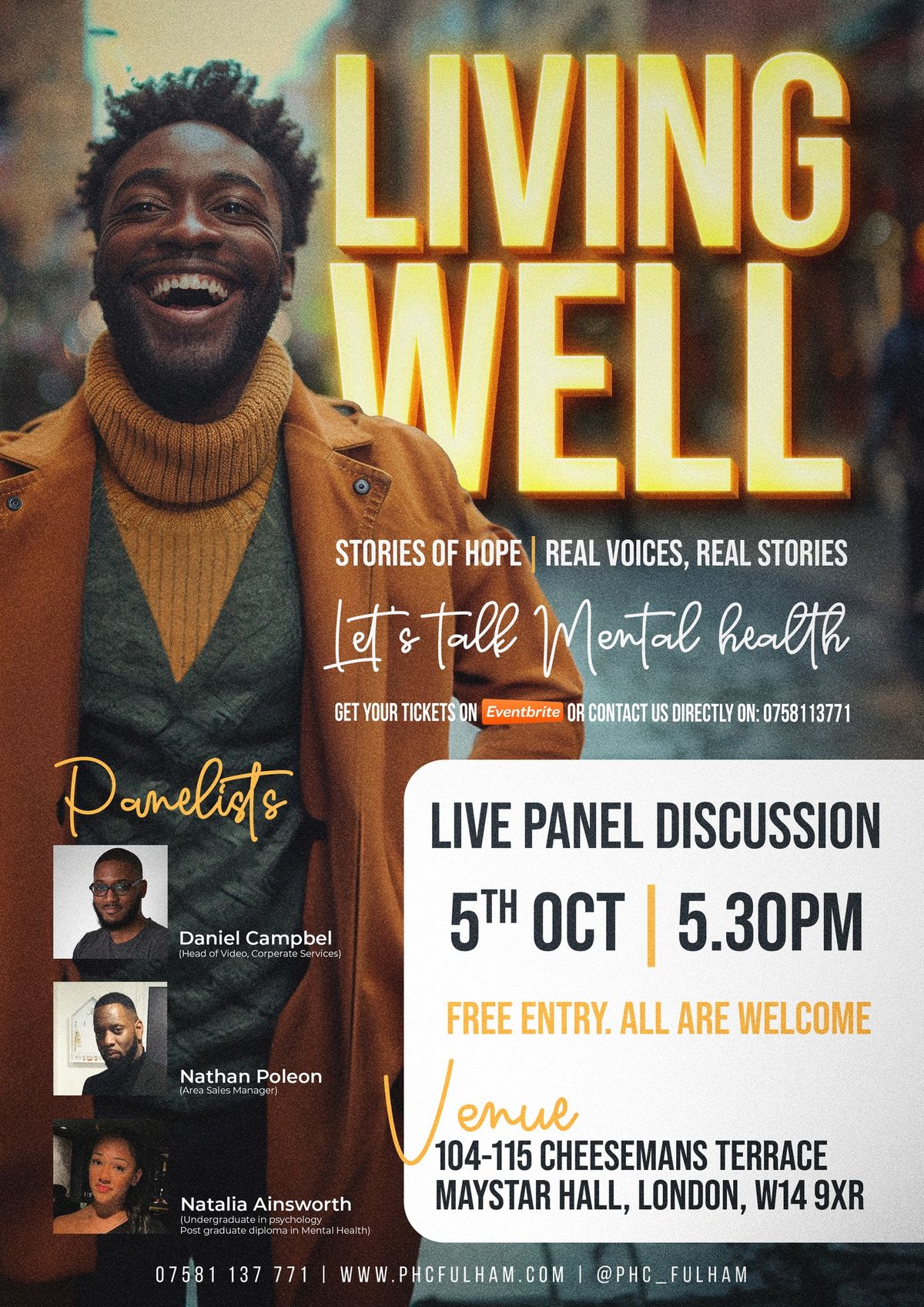 Living Well (Mental Health, Panel Discussion)