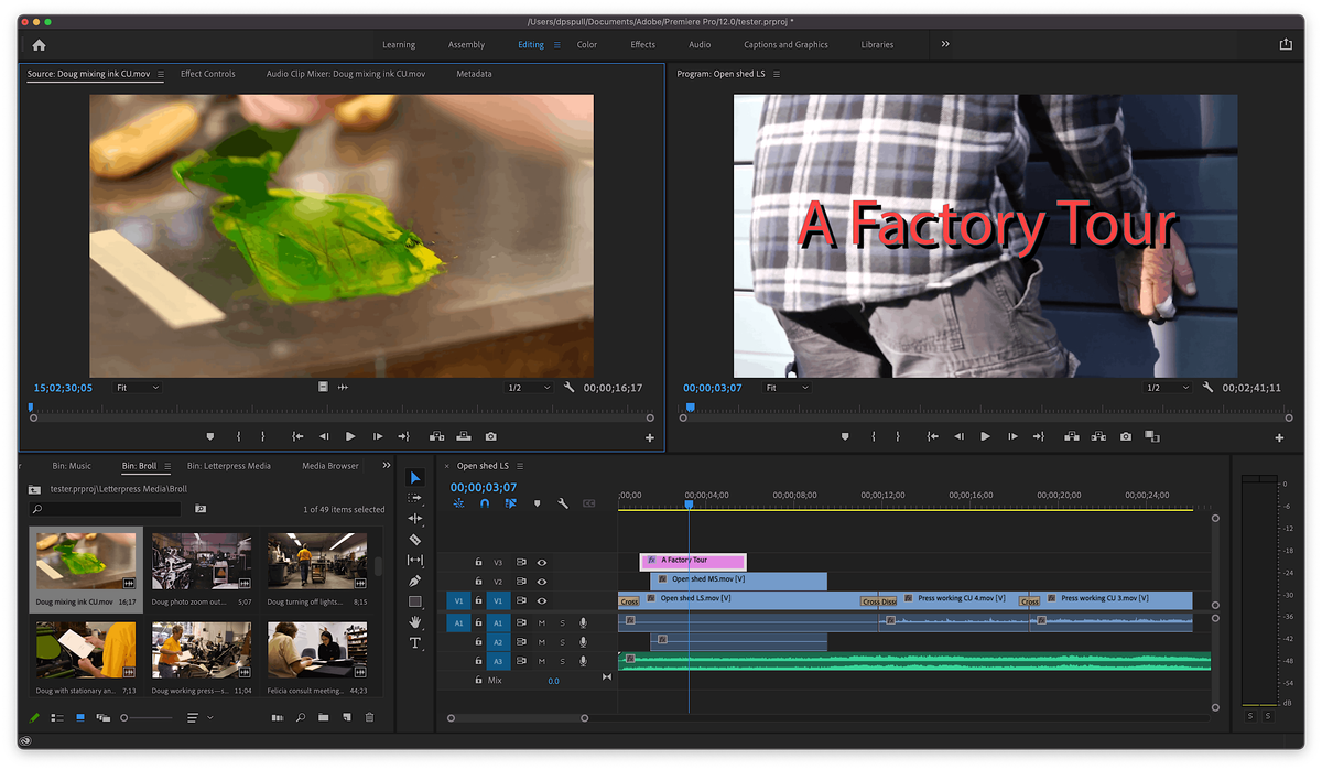 Video Editing with Adobe Premiere Pro