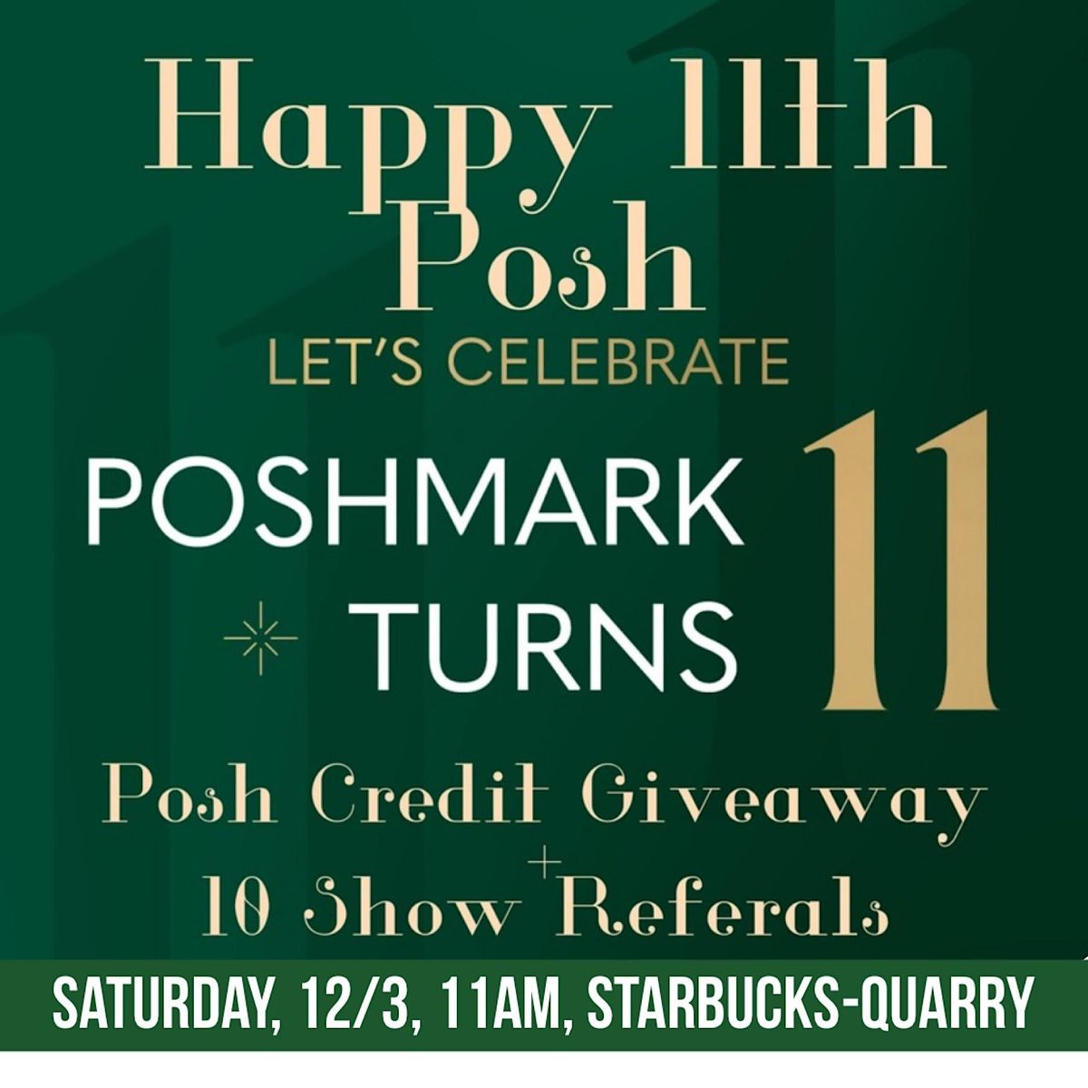 Poshmark Turns 11!  Posh n Sip Networking Event