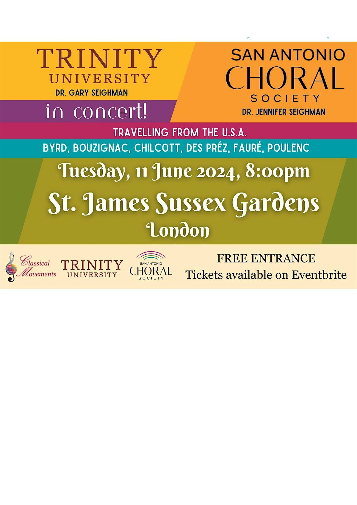 Trinity University & San Antonio Choral Society in Concert - London