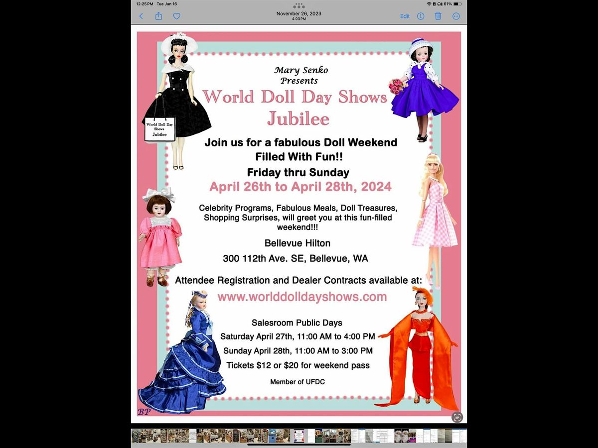 World Doll Day Shows  Presents \u201cJubilee\u201d