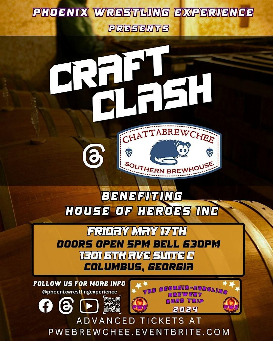 PWE Presents: Craft Clash at Chattabrewchee