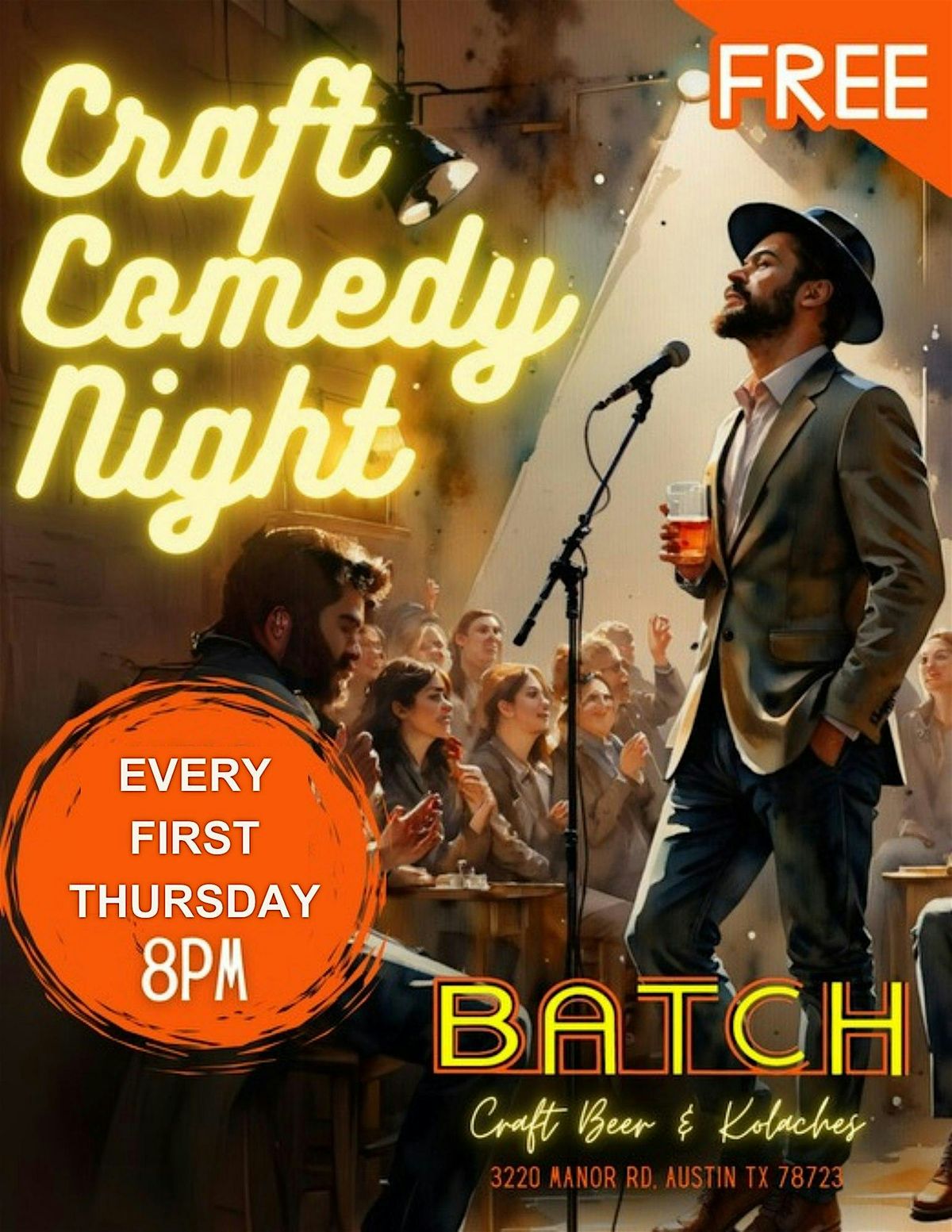 Craft Comedy: Free Stand-up Comedy @ Batch in East Austin