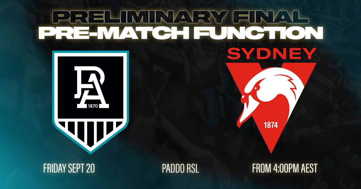 Pre-Match Function - Port Adelaide vs Sydney