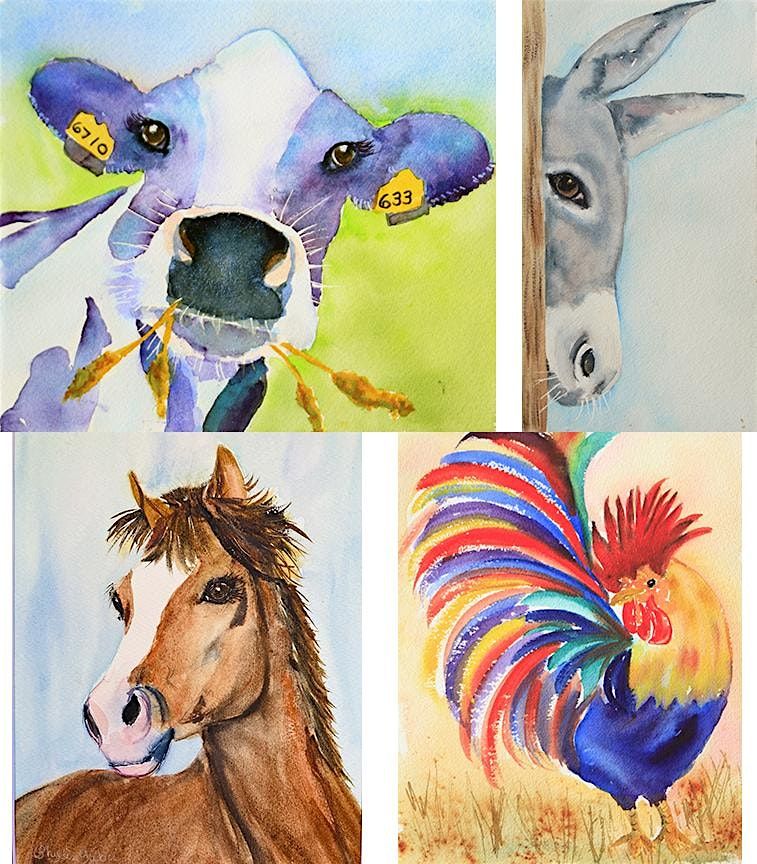 Barnyard Buddies in Watercolors with Phyllis Gubins