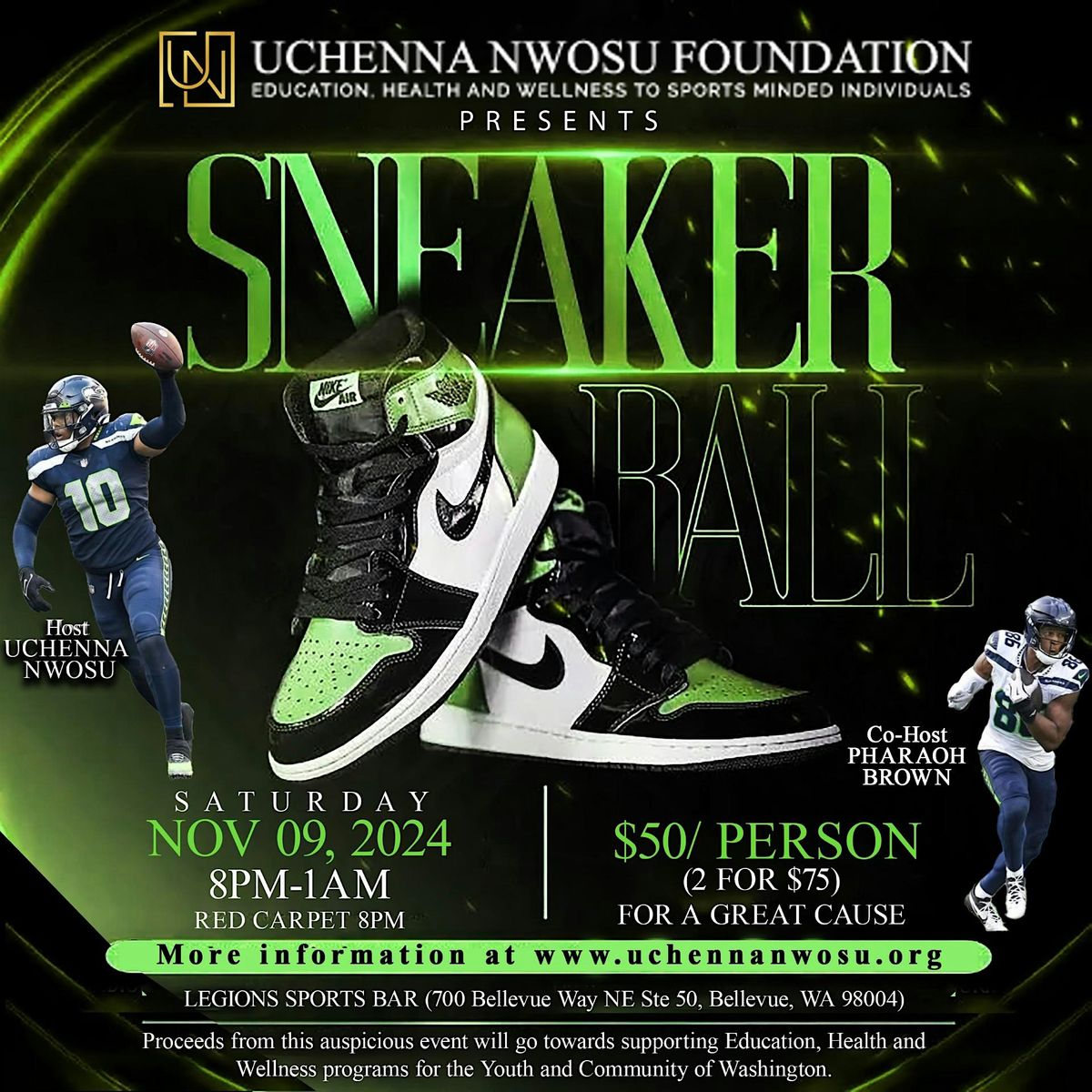 Uchenna Nwosu Host Sneaker Ball