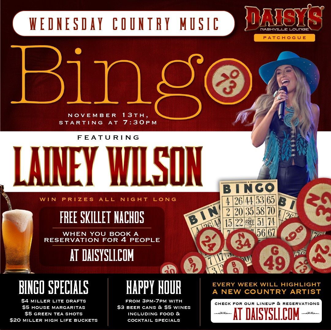 Country Music Bingo Featuring Laney Wilson