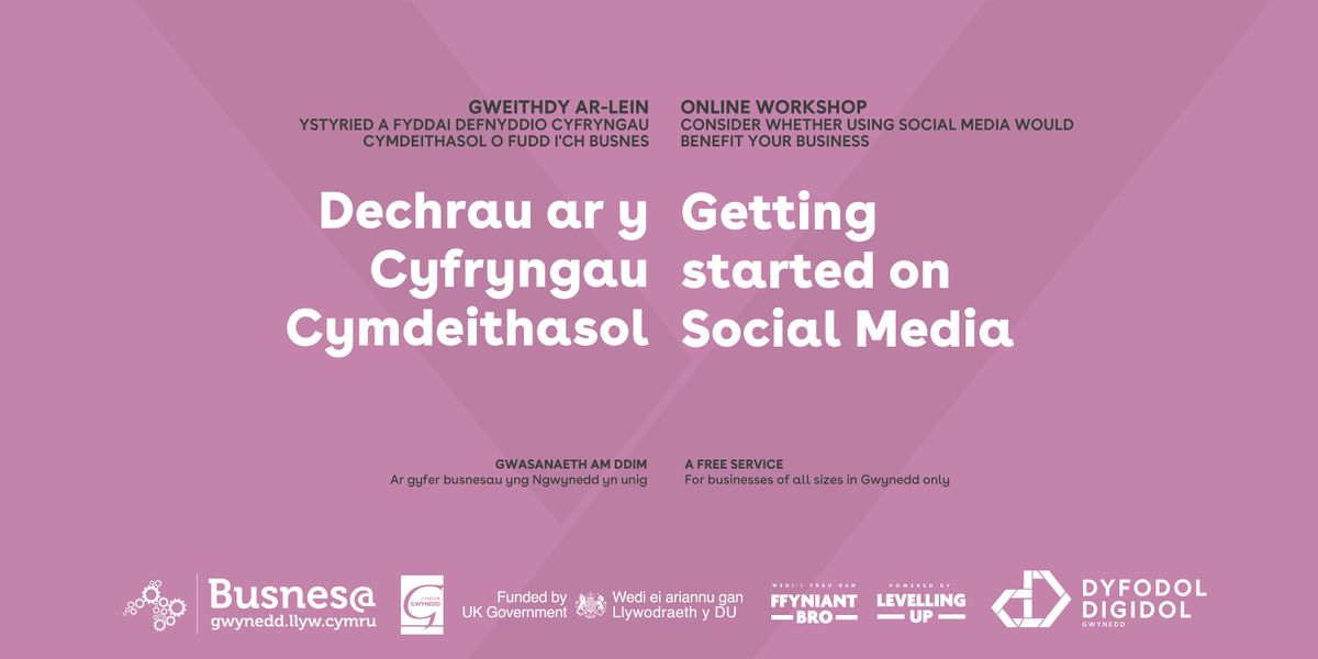 Dechrau ar y Cyfryngau Cymdeithasol\/\/Getting started on Social Media