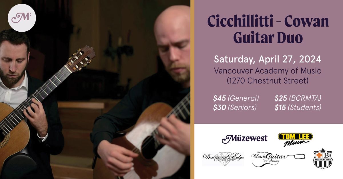 Muzewest Concerts presents Cicchillitti - Cowan Guitar Duo