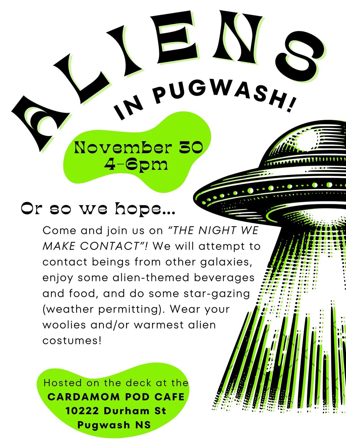 Aliens! in Pugwash: The Night We Make Contact