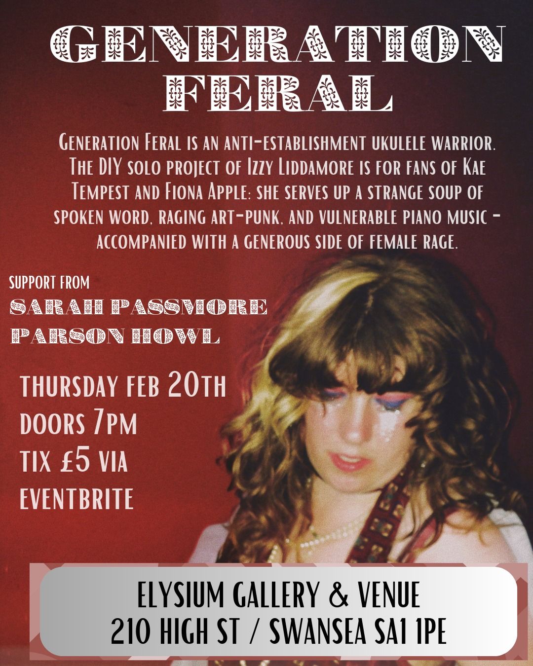 Live Music: Generation Feral + Sarah Passmore + Parson Howl