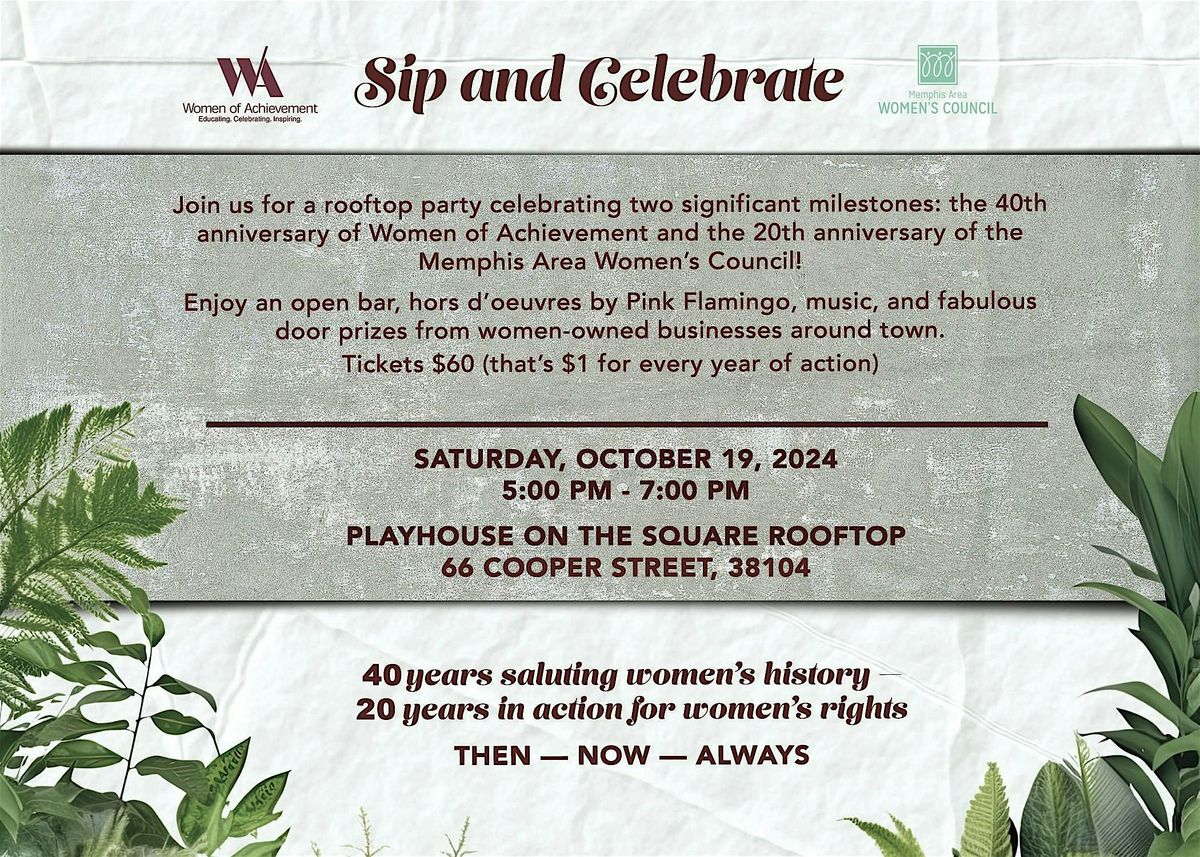 Sip and Celebrate Anniversary Party