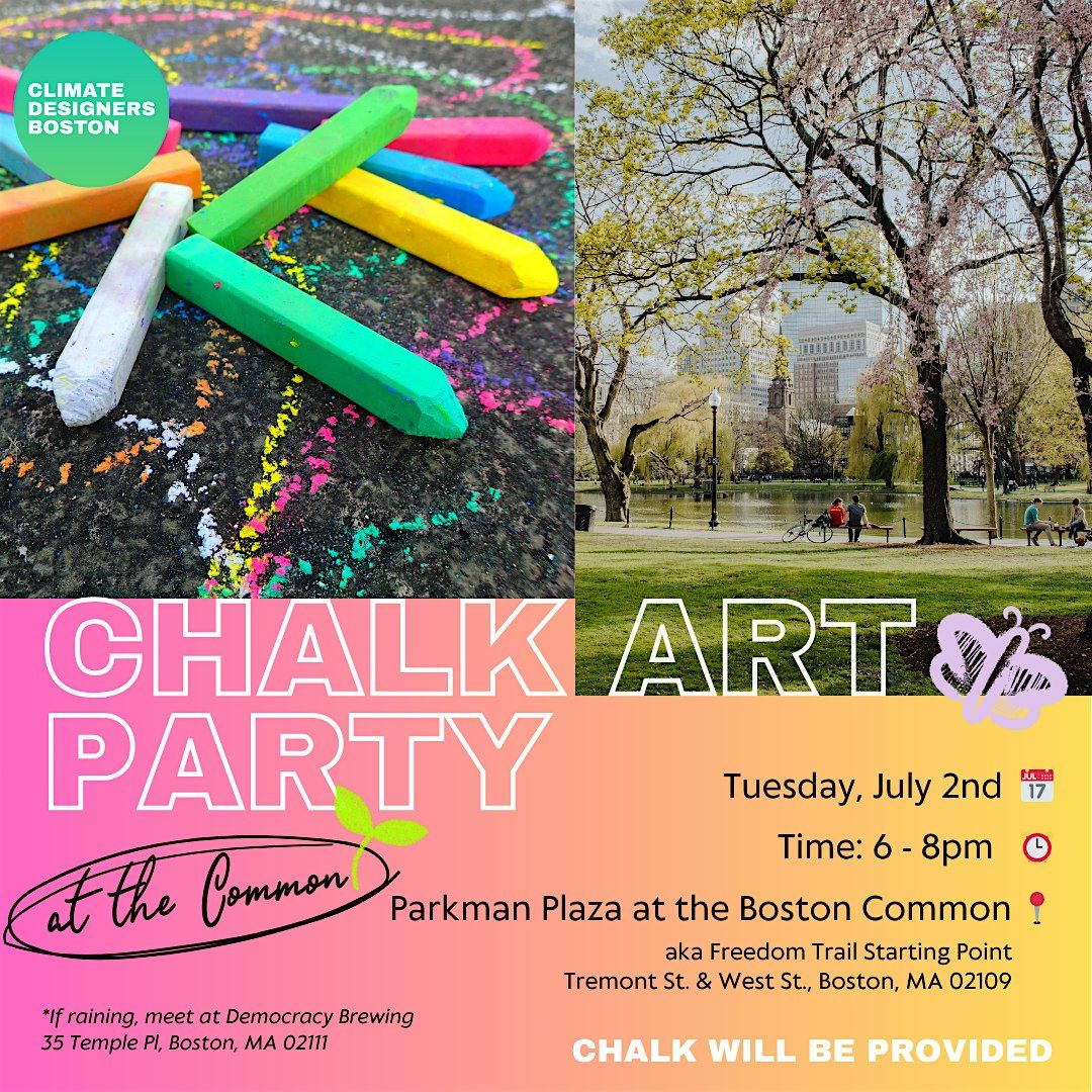 Chalk Art Party at the Common