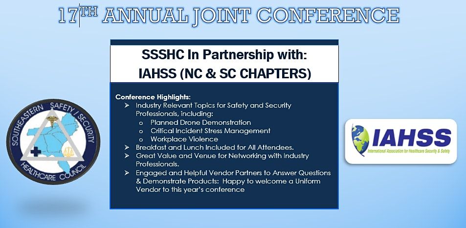 17th Annual Joint Conference SSSHC In partnership with IAHSS NC\/SC Chapters