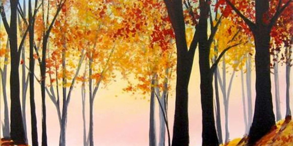 The Sun Shines on this Autumnal Forest - Paint and Sip by Classpop!\u2122