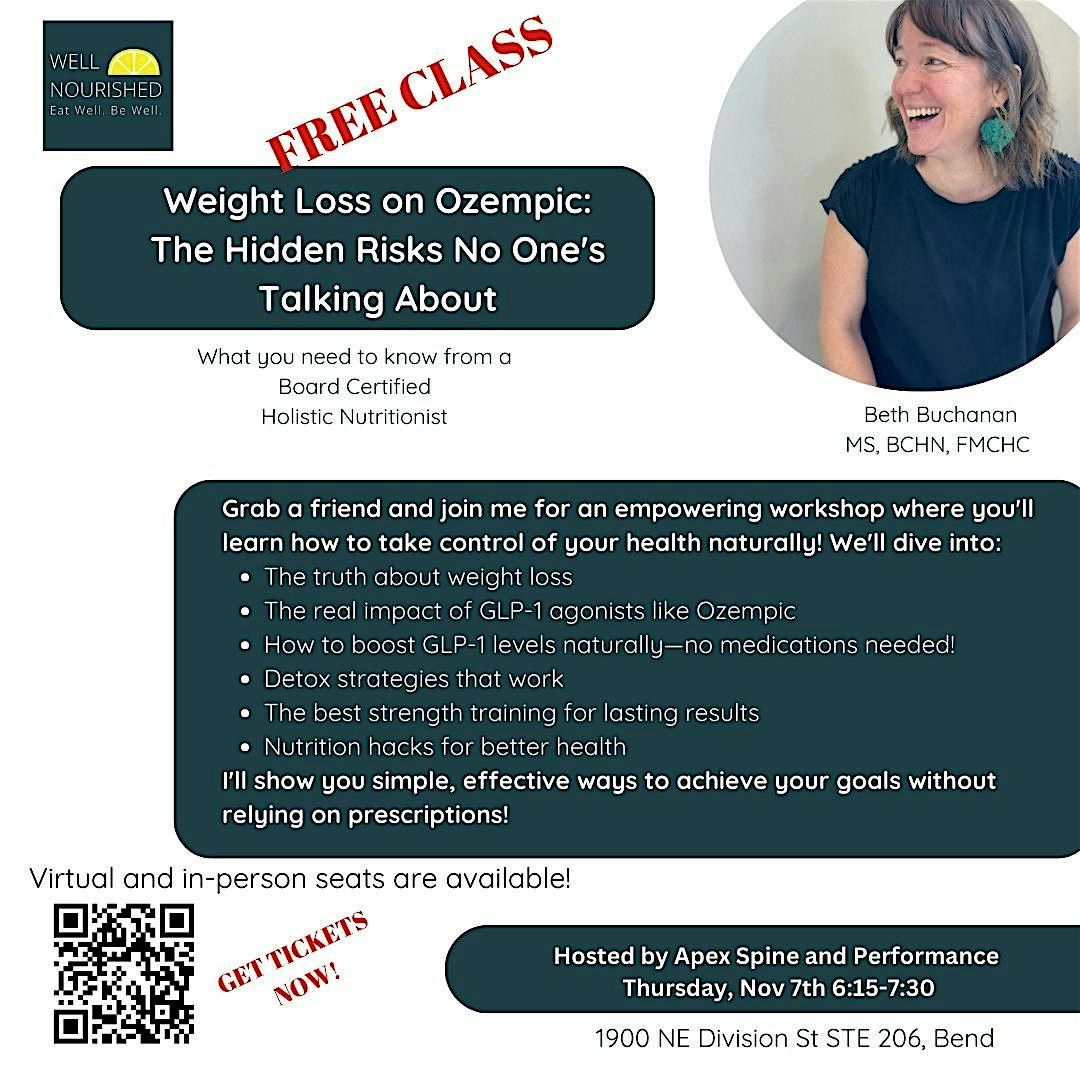 (In Person) Weight Loss on Ozempic: The Hidden Risks No One's Talking About