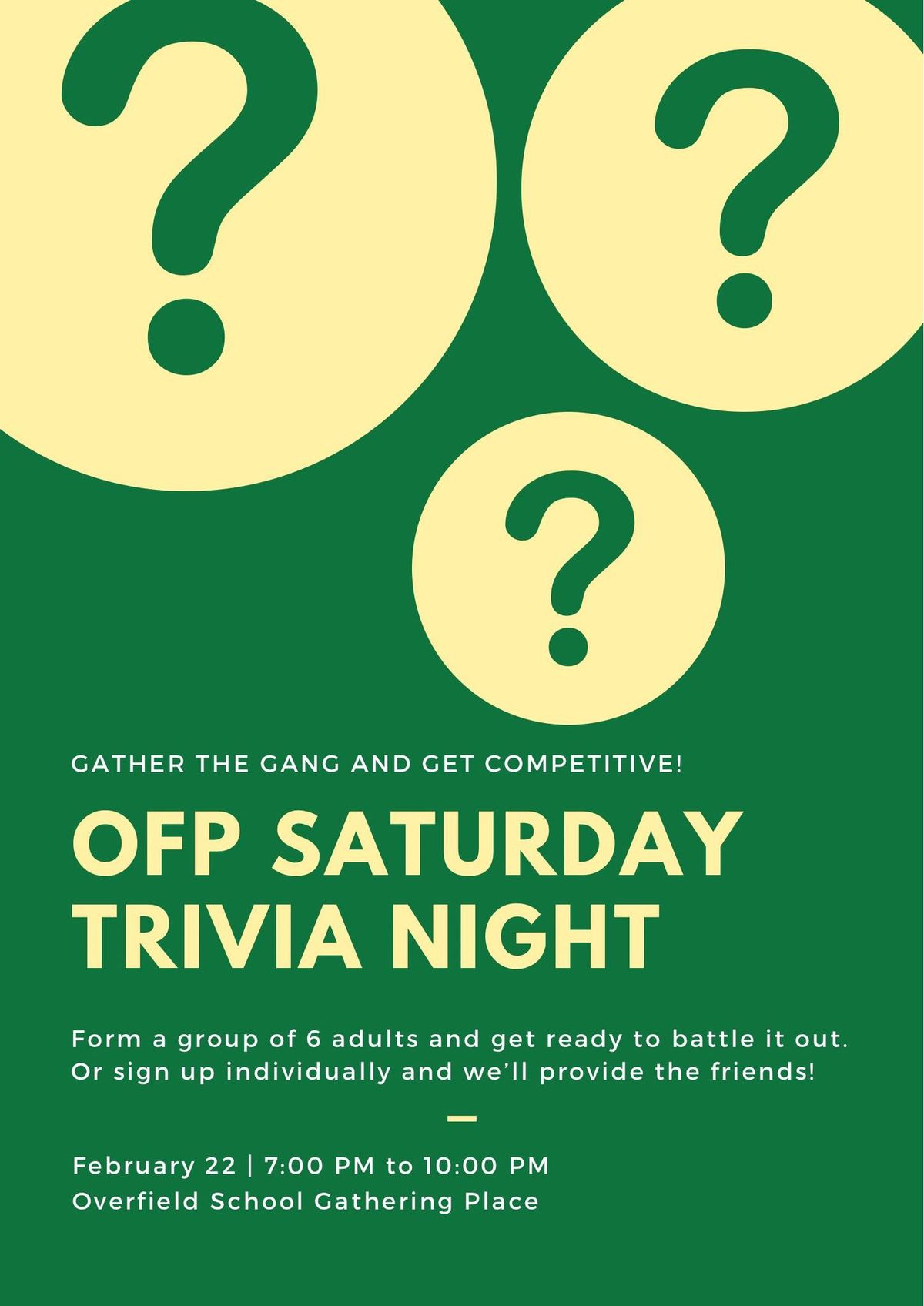 OFP Trivia Night