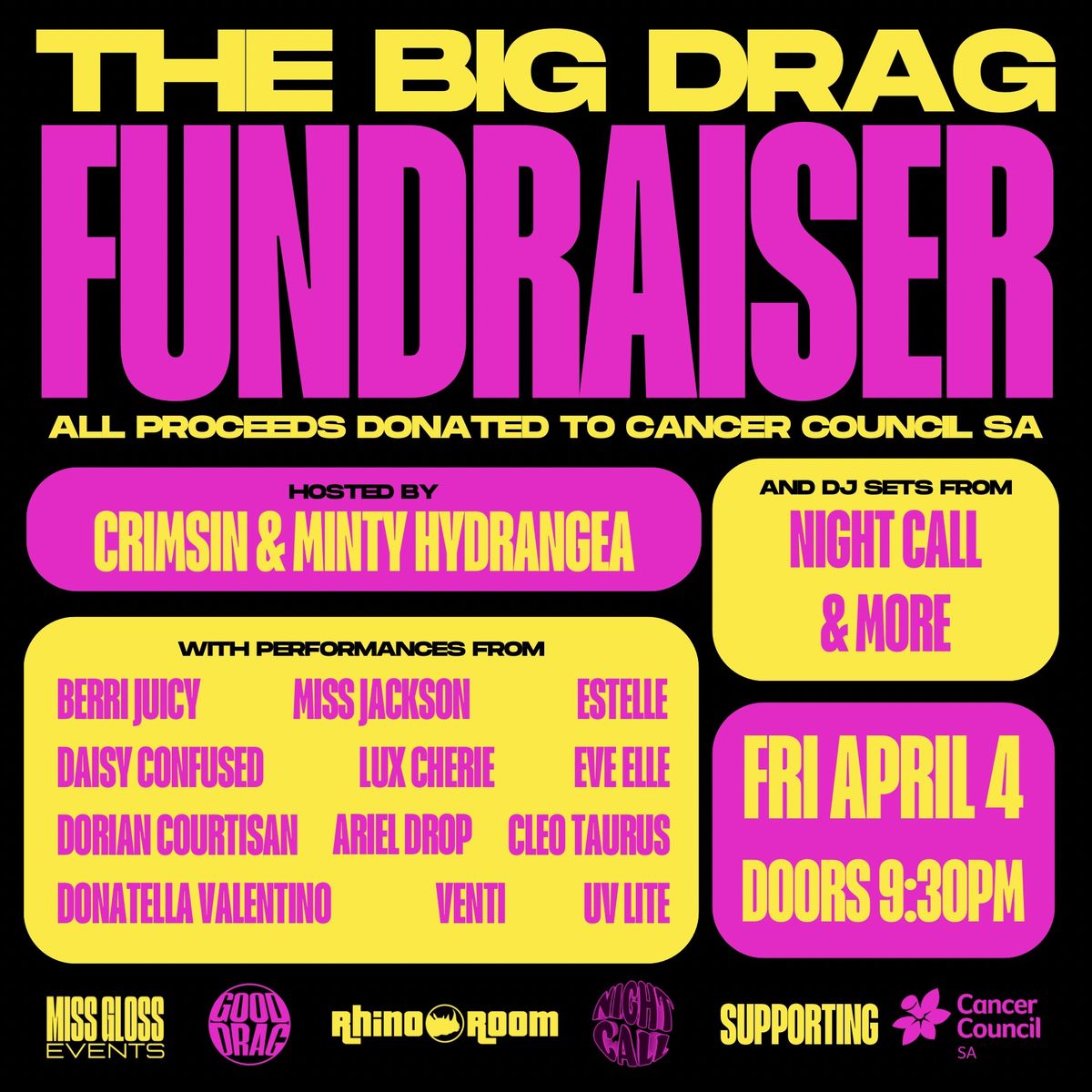 THE BIG DRAG FUNDRAISER | ADELAIDE 