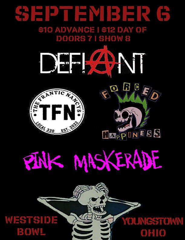 Defiant\/Pink Maskerade\/The Frantic Nancys\/Forced Happiness
