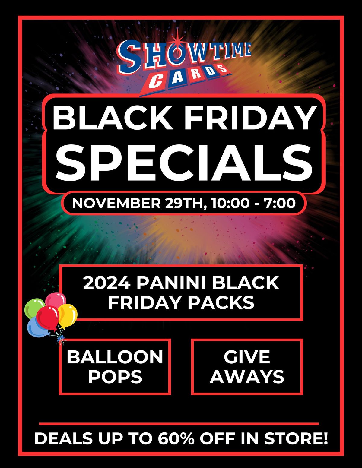 Showtime Card's 26th Black Friday Sale