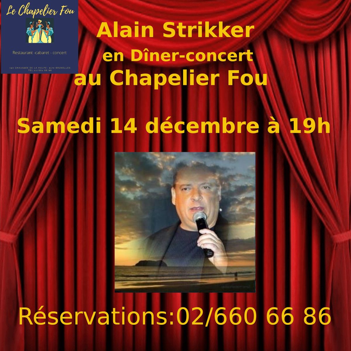 alain strikker en concert au Chapelier Fou