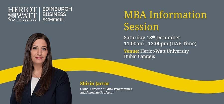 MBA Information Session - Edinburgh Business School