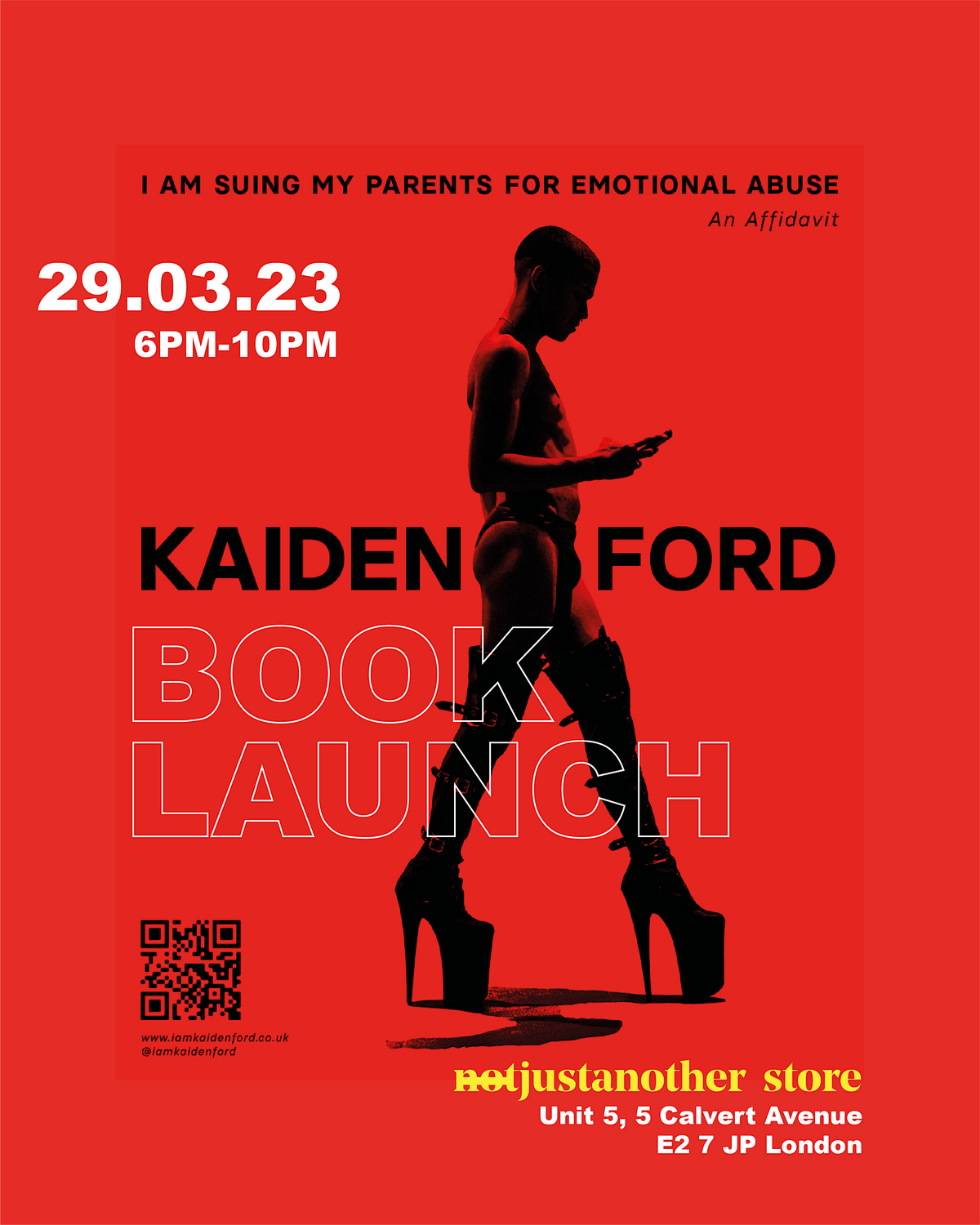 BOOK LAUNCH - I Am Suing My Parents for Emotional Abuse by Kaiden Ford