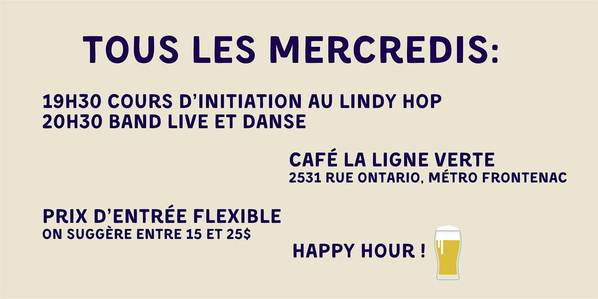 Live jazz and swing dancing - Les Mercredis swing!