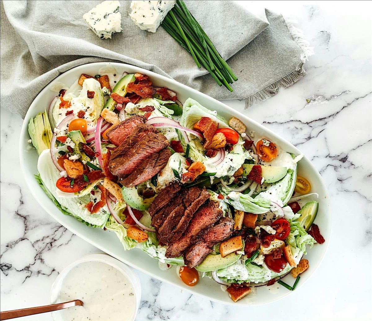 UBS IN PERSON Cooking Class:  Steak & Wedge Salad w\/ Blue Cheese Dressing