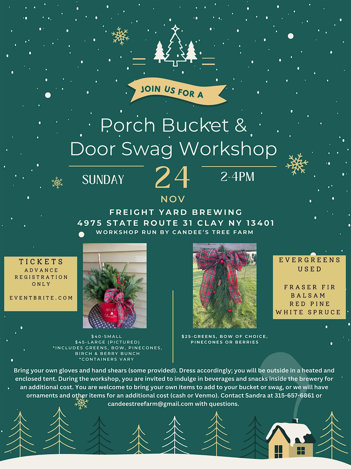 Porch Bucket and Door Swag Workshop