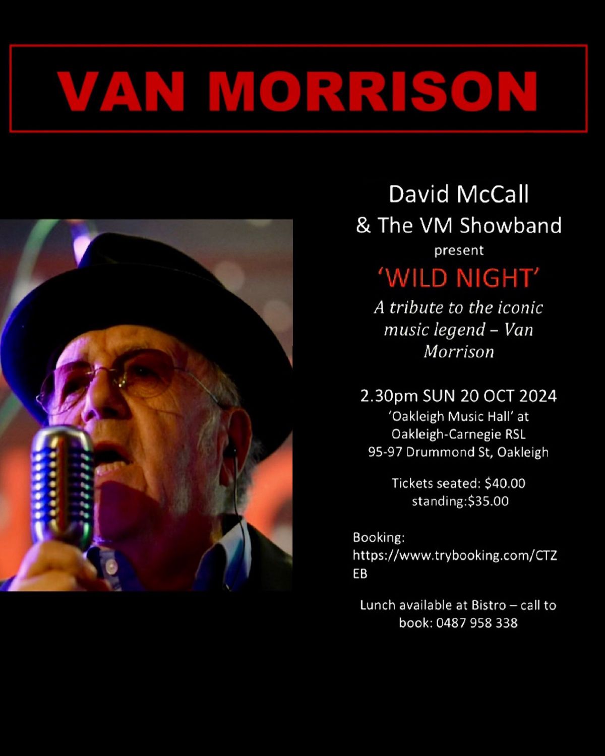 David McCall and the VM Showband return with a revised "Wild Night"