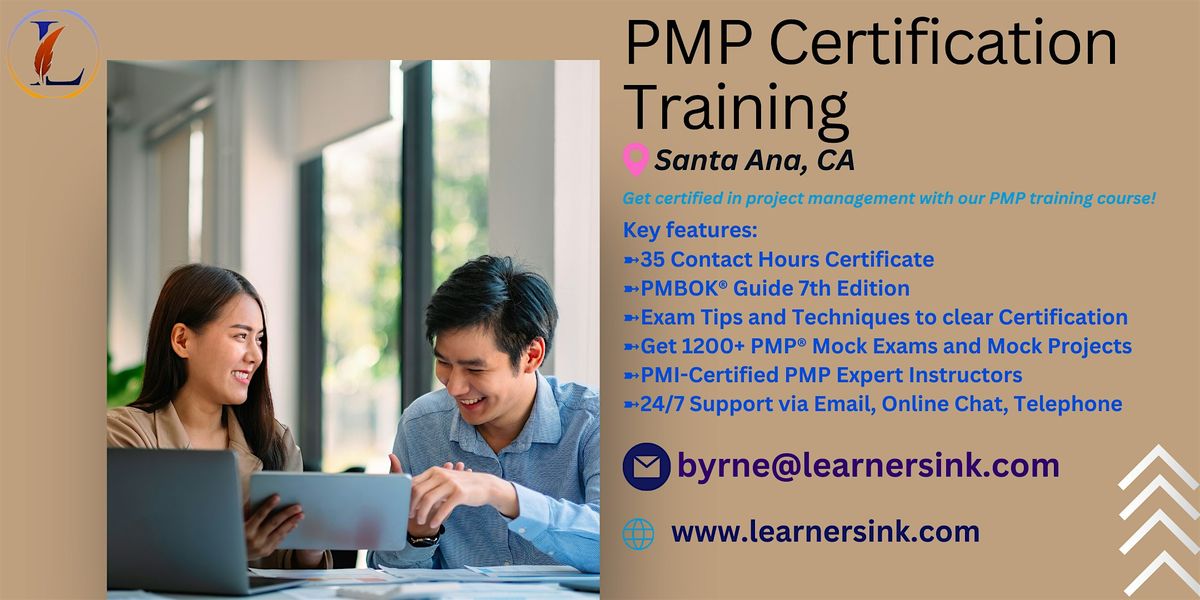 Confirmed 4 Day PMP Bootcamp In Santa Ana, CA