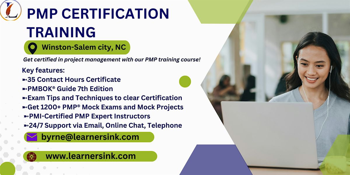 Confirmed 4 Day PMP Bootcamp In Winston\u2013Salem city, NC