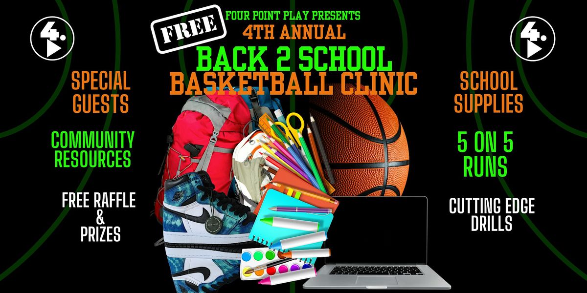 Four Point Play's  4th Annual Back to School Basketball Clinic