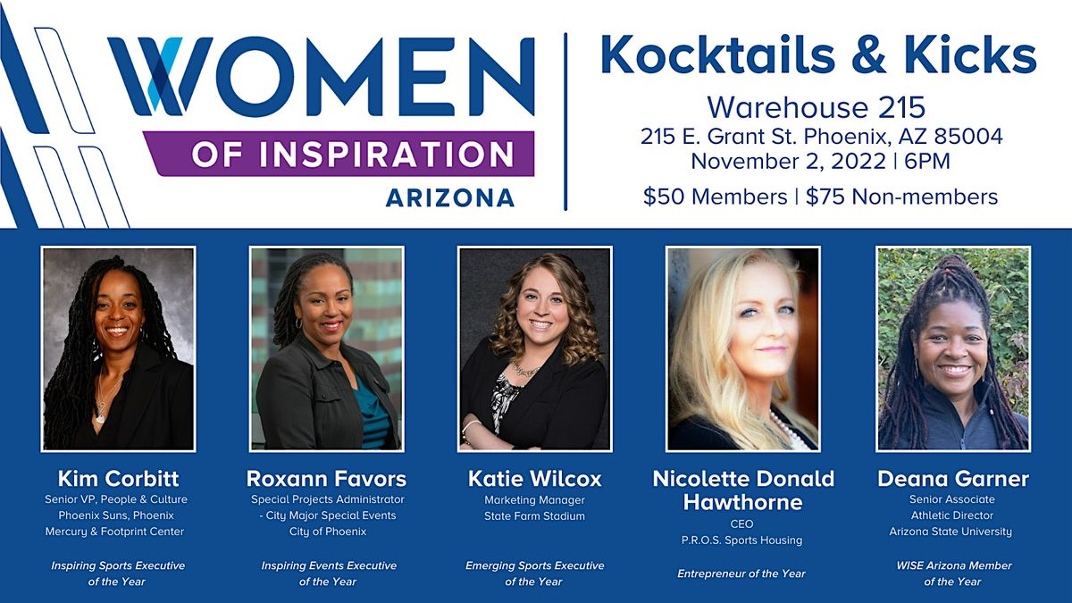 WISE Arizona Women of Inspiration - Kocktails and Kicks
