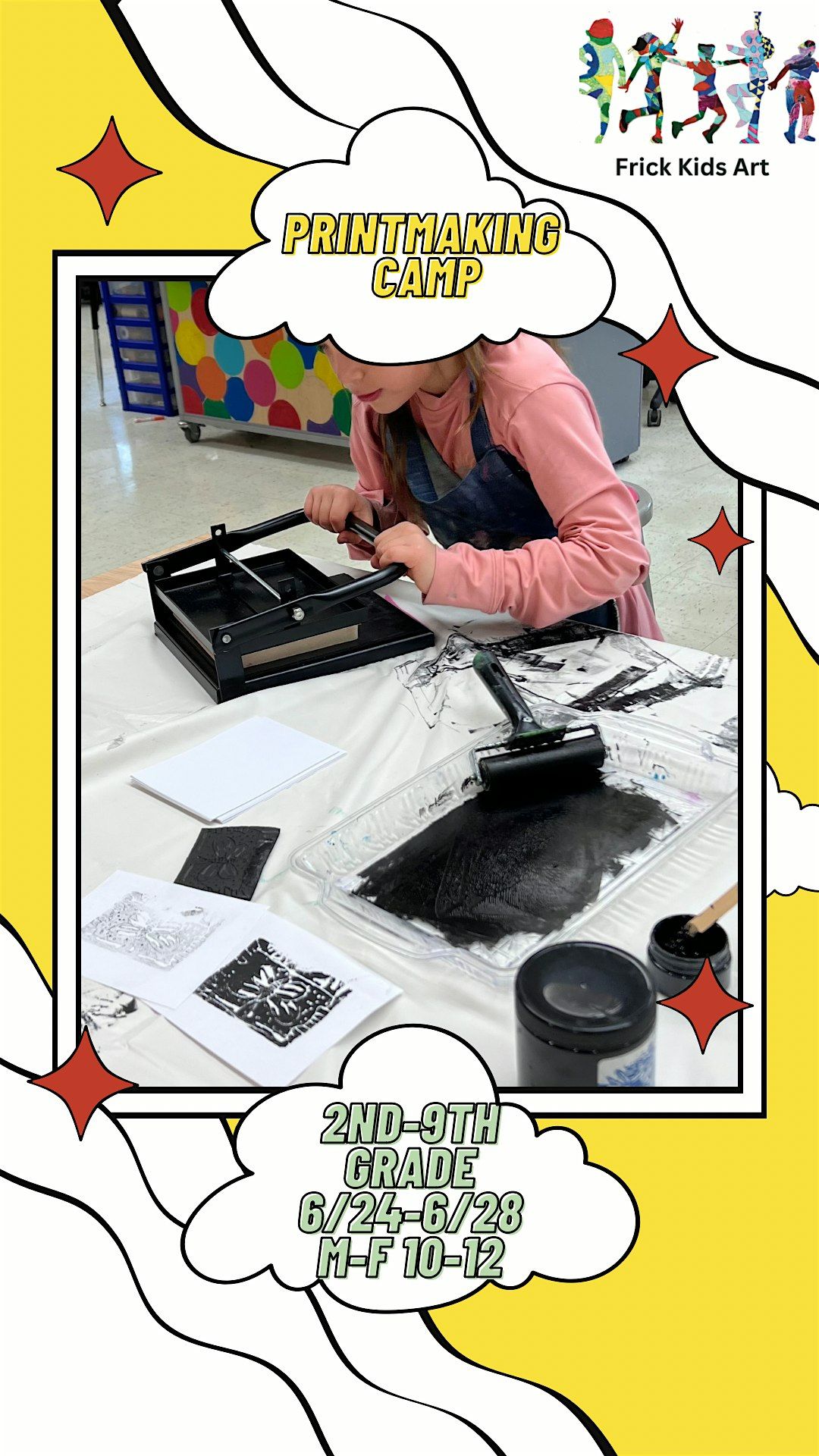 Printmaking Camp ages 6-12 yrs old