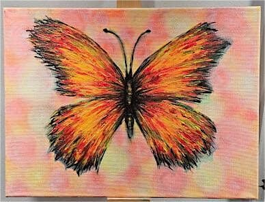 Neon Lights Paint and Sip Class - Butterfly