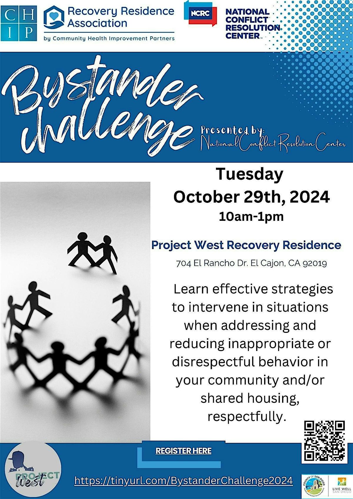 Bystander Challenge: Presented by National Conflict Resolution Center & RRA