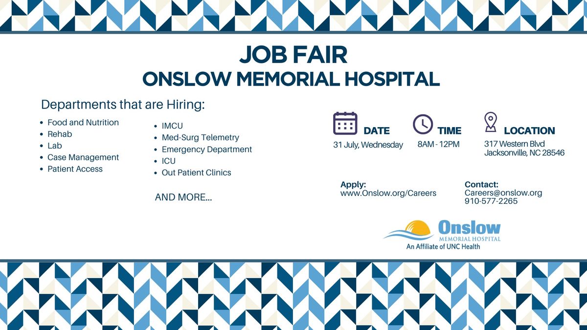 Onslow Memorial Hospital Job Fair 