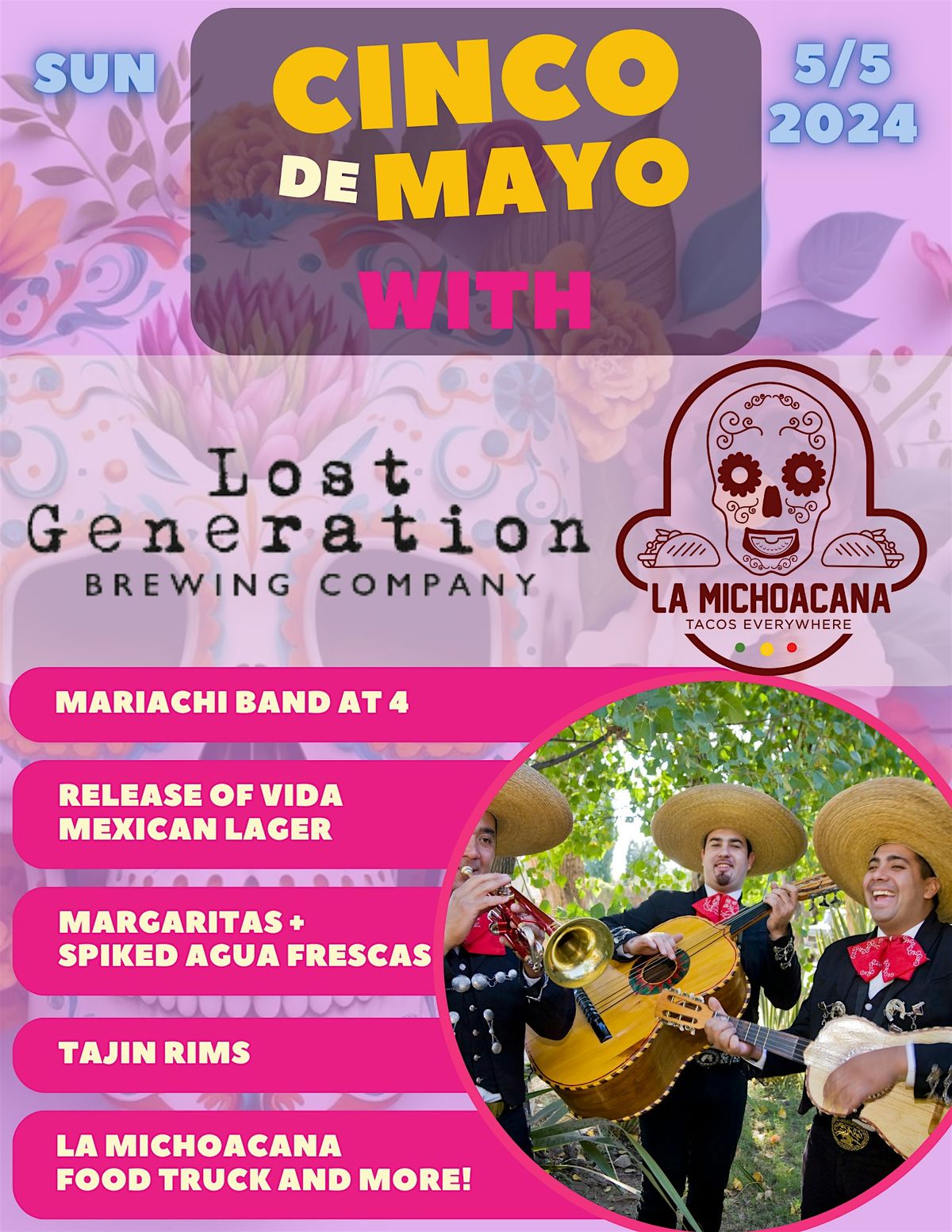 Cinco de Mayo with Lost Generation & La Michoacana