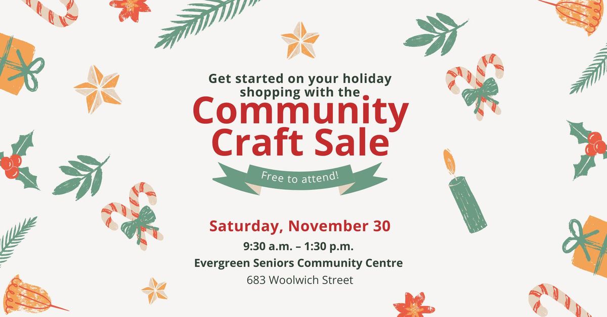 Community Craft Sale at the Evergreen Seniors Centre 