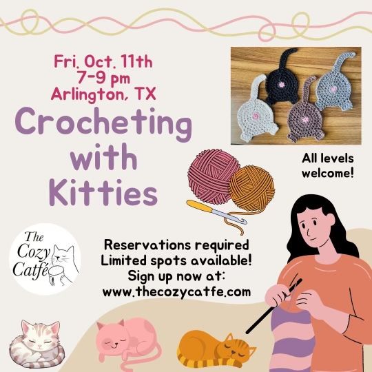 Crocheting with kitties