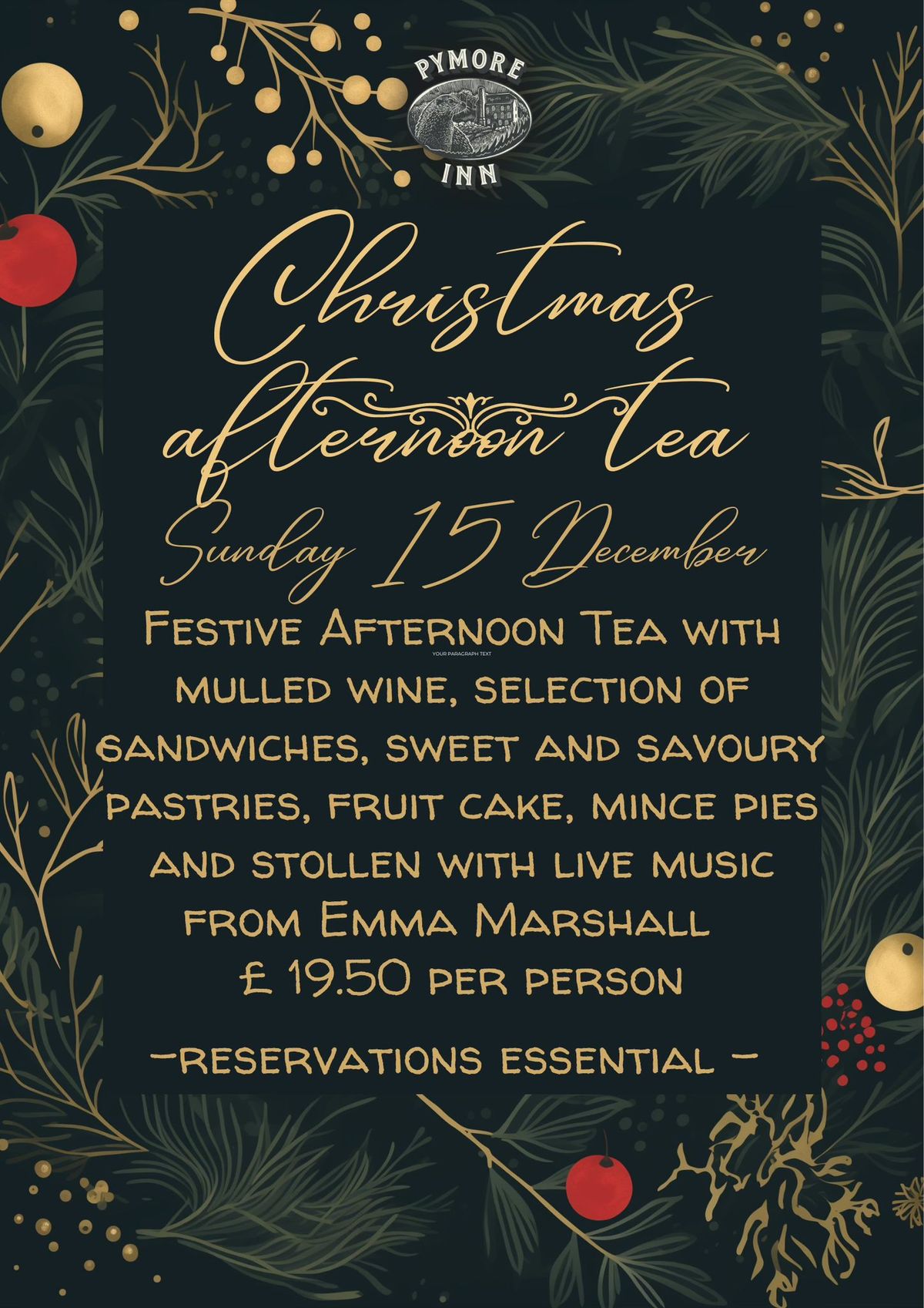 Christmas Afternoon Tea with live music 