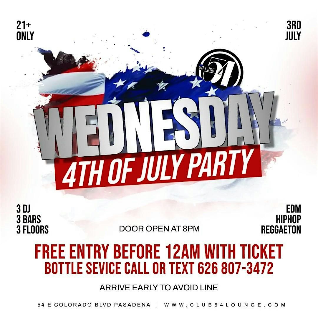 Wednesday: July 4th Party