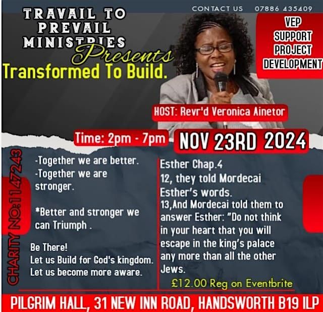 vep --travail to prevail presents --- transformed to build