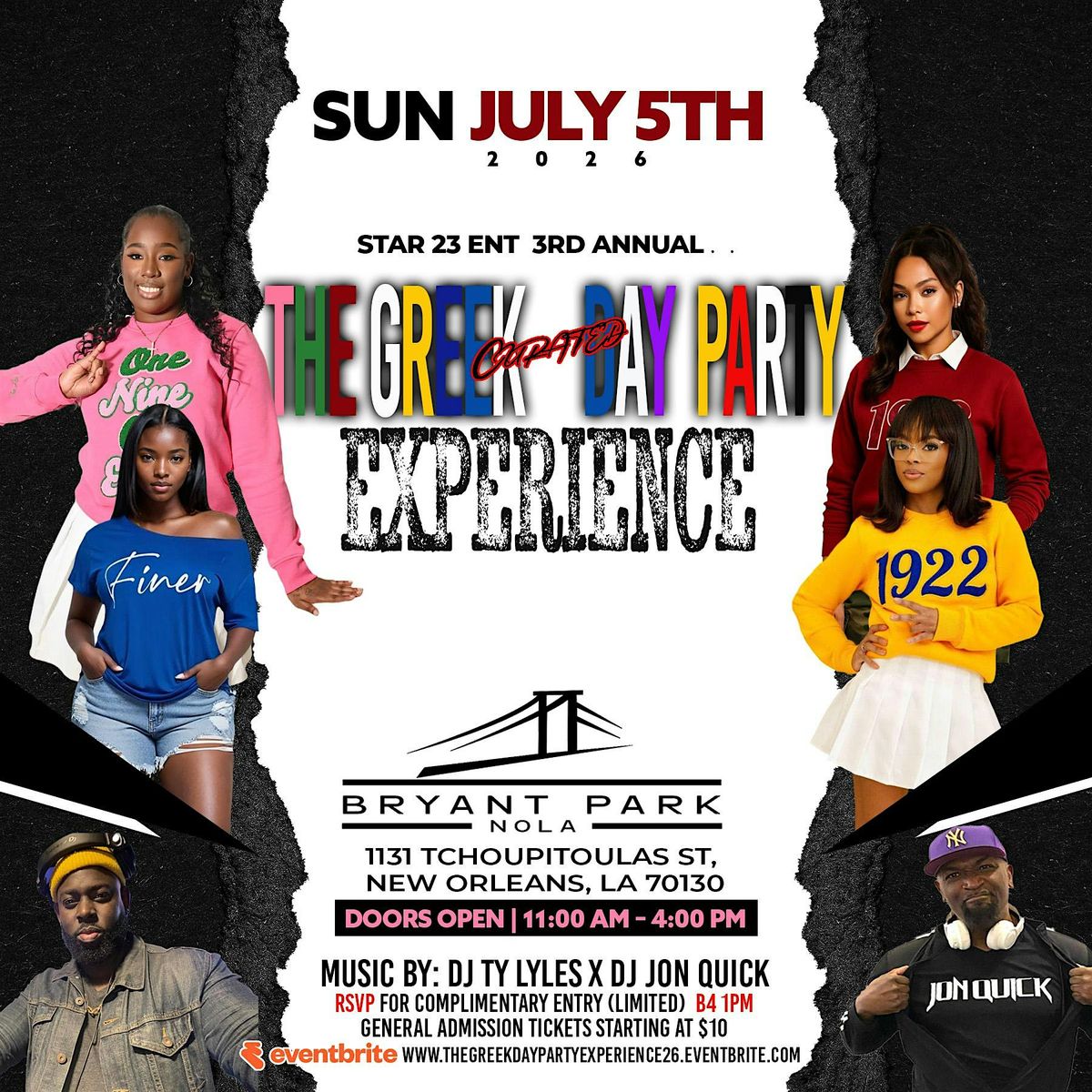 The Greek Day Party Curated Experience: For The Culture