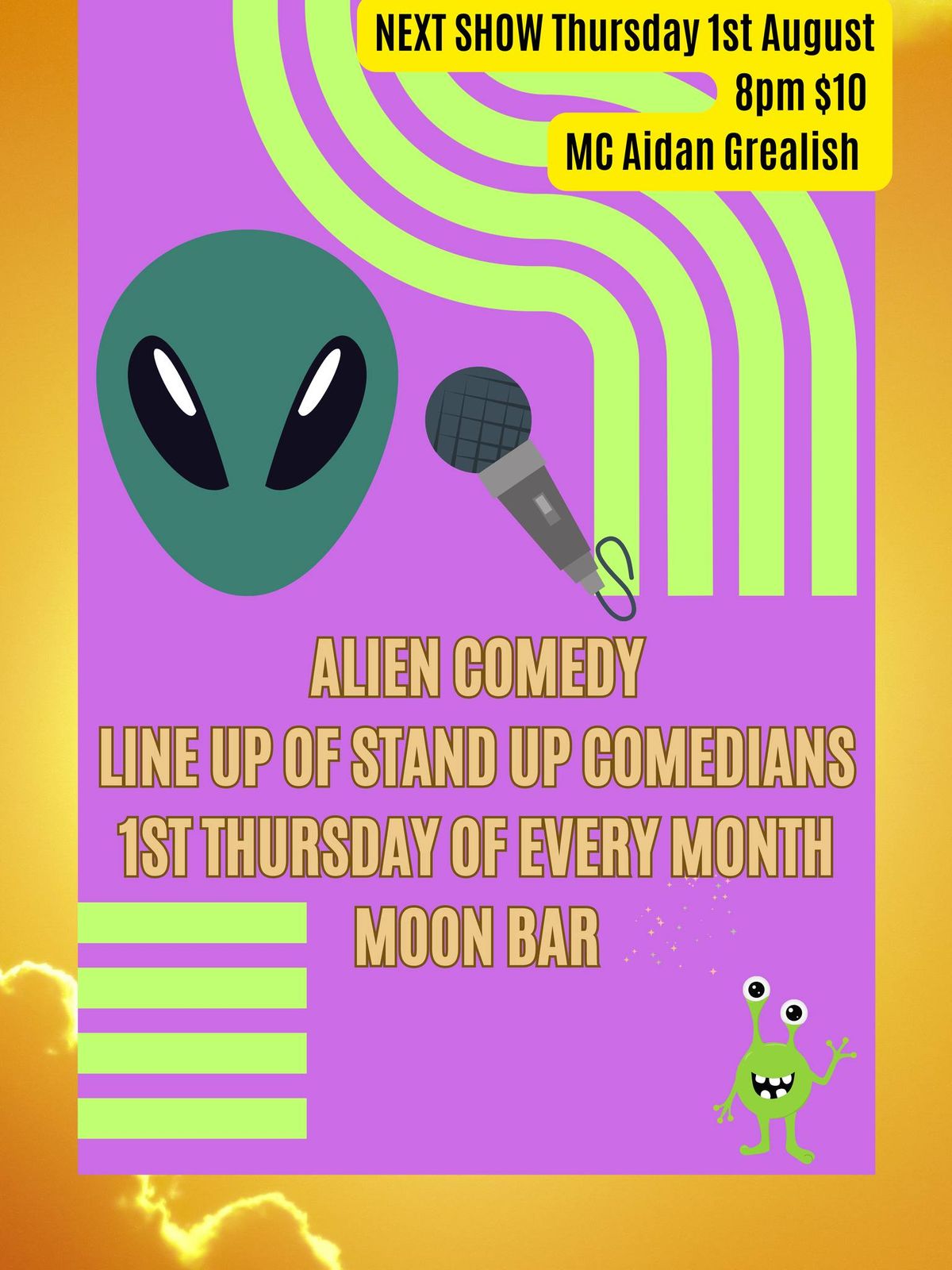 Alien Comedy. Stand Up Comedy First Thursday @Moon