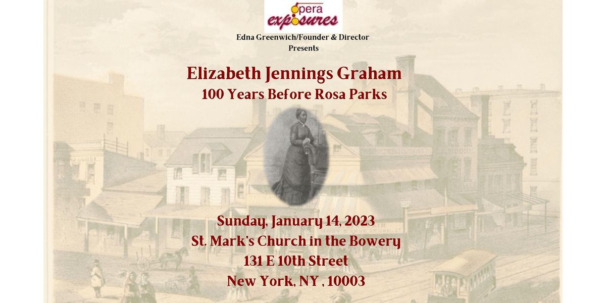 The Elizabeth Jennings Graham Story (100 Years Before Rosa Parks), St ...